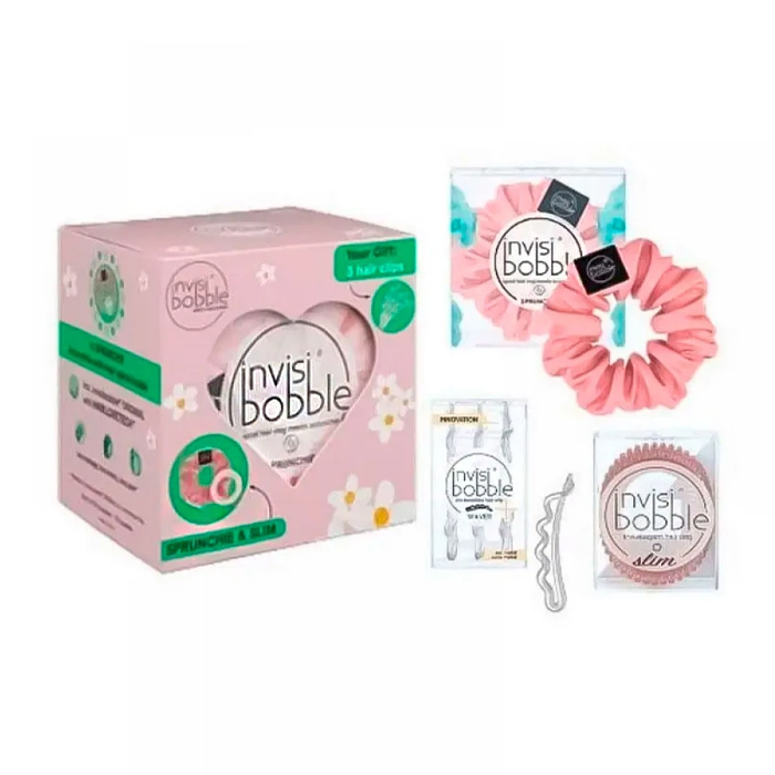 Подарунковий набір для волосся Invisibobble Easter Besties (резинка, 4 шт + заколка, 3 шт)